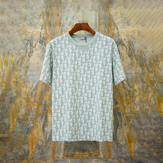 dior oblique jacquard short sleeve t-shirt